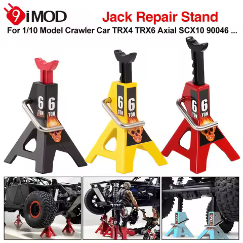 9IMOD RC Car Jack Stands 3T 6T Metal Height Adjustable 1/2PCS for 1/10 RC Crawler Car TRX4