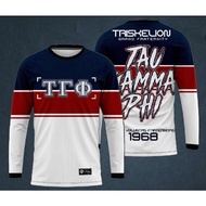 41998 Long sleeved t-shirt high quality tau gamma phi 1968 triskelion shirt jersey comfortable limit