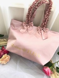 [訂購/包順豐] Maison de FLEUR 限定大容量光澤感捲邊提把TOTE BAG 托特手提包 *A4可放、帶拉鏈