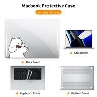 Laptop Case For MacBook Air pro13 16 Pro 13.3 Air 13.6 2022 M2 A2681 A2338 Cover Cartoon Transparent Protective Shell M1 Chip Pro 14 16 15 Inch Notebook Cover 2021 Case
