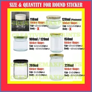 ༄ Bagoong Alamang w/ Logo ROUND Sticker Label (33pcs. | 20pcs.)