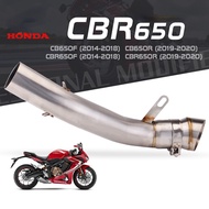 Slip-on Mid Pipe Fitment For CB650F CB650R CBR650F CBR650R Motorcycle Exhaust Modification Connect to 60MM Inlet Mufflers