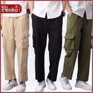 PENKO_Vintage Casual Plus Size Cargo Pants Men Baggy Straight Cut Overalls Casual Jogger Pants Men Sweatpants