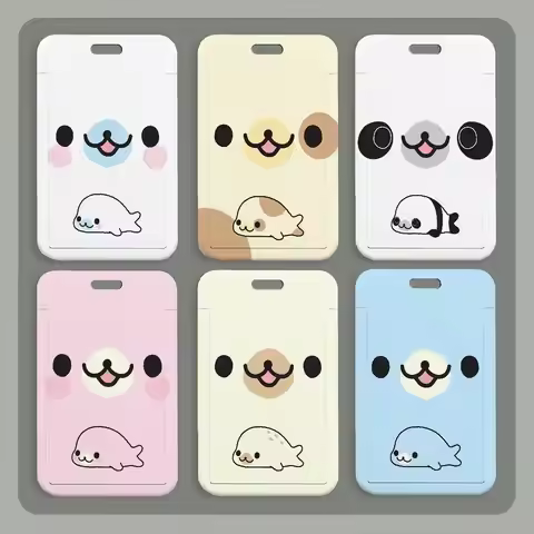 Kawaii Mamegoma CUTE Baby Cute Cartoon ID Card Holder Neck Strap Pendant Door Badge Holder Lanyards 