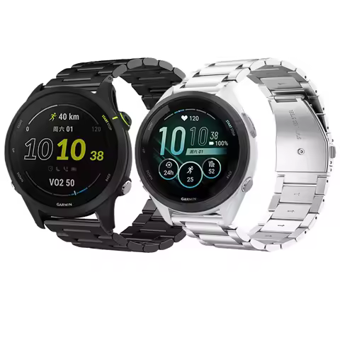 For Garmin Forerunner 255 255S 265S 265 Metal Bracelet Strap for Garmin Vivoactive 4 4S Venu 2 Plus 
