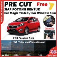 For Perodua Axia Magic Tinted Removeable and Reusable Car Window Glass Solar Film Gelap Cool Film Pr