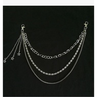 New Metal Three-Layer Combination Retro Punk Hip-Hop Pants Chain Decorative Pants Chain Ladies Star 