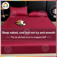 Satin Silk Bedsheet Full Garterized Sheet Soft Cool Touch Satin Bedsheets Hotel Quality Pillowcases