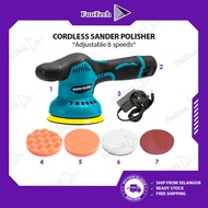 FunTech 550W Cordless Polisher 8 Speed Polishing Machine Waxing Machine 12V Rechargeable Battery Car
