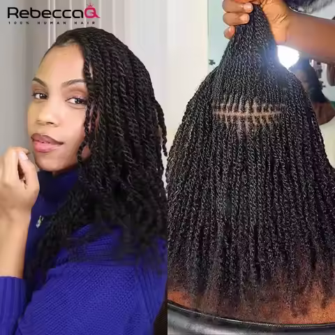 QVR Afro Kinky Bulk Hair No Attachment QVR Afro Curly Bulk Human Hair Rebecca Virgin Remy Dreadlock 