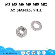 M10 M12 M14 M16 M18 M20  Hex Bolt A2 Stainless Steel | Hexagon Head | Nut , Washer