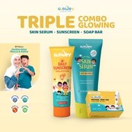 Exclusive Glowby Triple Combo Glowing - 2-in-1 Skin Serum, Sunscreen 30ml, & 50g Bar Soap for Childr