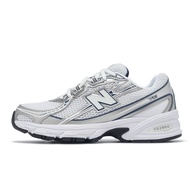 NB Casual Shoes 740 Men's Women's Navy Blue Silver Retro Cushioning Sneakers [ACS] U740WN2-D VJKQ