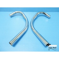 HEADER EXHAUST PIPE "CHROME" SET Fit For HONDA CB125K3 CD125K3 // Neck CHROME Plated
