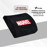 TTRacing XL Memory Foam Lumbar Pillow with Cooltec Gel - Marvel Edition