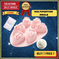 Silicone Mould Cookies Rabbit Mould Silicone Jelly Mold Pudding/兔子模型/Acuan Jelly