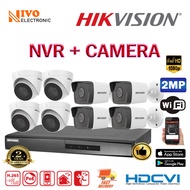 PACKAGE HIKVISION 1080P 4CH/8CH POE NVR PACKAGE 2MP 4MM(L) TURRET IPC AND DONE  CCTV CAMERA PACKAGE