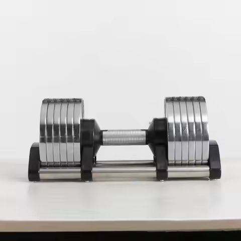 32kg (4kg Increments) Electroplated Adjustable Dumbbells, Fitness Equipment with Detachable Weight P