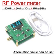 1M-8000Mhz RF Power Meter W Perisian Nilai Pengecilan Kuasa RF Boleh Menetapkan F/ Ham Radio Amplifi