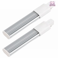 SOONA 2 Pack LED Tube Light, AC 85-265V G23/GX23 LED Bulb, Bright CRI 80+ 30 LED 2-Pin Compact Fluor