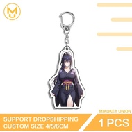 Anime keychain Himejima Akeno High School DxD Kimono model transparent Acrylic mica hanging accessor