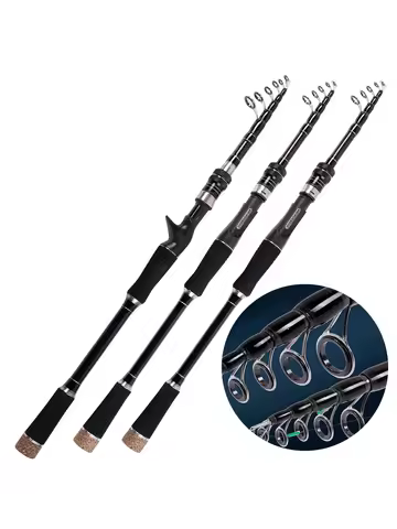 GHOTDA New Carbon Telescopic Lure Rod 1.8M -3M Spinning Rod/Casting Rod professional fishing rod Jig