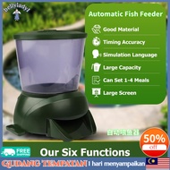 [Local] Automatic Pond Fish Feeder Fish Food Dispenser Digital Aquarium Timer Feeder with LCD