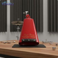 [vsrhkq] Drumset Cowbell Easy to Mount Mounted Drum Cowbell Music Gear Clear Round Tone Vintage Chim