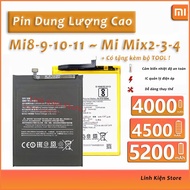 Pin Xiaomi dung lượng cao Mi8 Mi9 Mi10 Mi12 Mi13 Mi Pro Mix2/2s Mix3 5200mah 4000mah pin dlc thay th