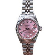 Rolex Women's Clothing Diary Type Pink Dial Automatic Mechanical Watch Behind Diamond Ladies 69174 Rolex