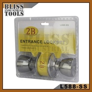 B.I.T L588-SS Door Knob Door Lock Entrance Lockset with Key