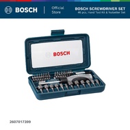 BOSCH 46pcs Ratchet Screwdriver Set Hand Tool Kit & Nutsetter Set - 2607017399