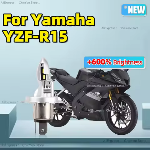 1PCS LED Motorcycle Headlight 15000LM Wireless Moto Lamp 6000K CSP Chip Bulbs Plug and Play For Yama