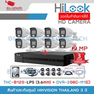 HILOOK ชุดกล้องวงจรปิด 8CH DVR-208G-M1 + THC-B120-LPS (เลือกเลนส์ได้)x8 + HDD อุปกรณ์ครบชุดตามรูป Du