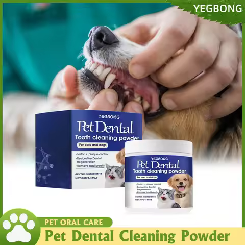 Pet Dental Cleaning Powder Eliminates Oral Odors Remover Dog Teeth Plaque Reduces Calculus Tooth Cle