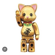 Bearbrick 貓耳招財貓千萬兩 金色