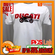 🔥Premium Cotton 100%🔥NEW ARRIVAL!!! T-SHIRT DUCATI CUSTOM DESIGN-WHITE t shirt men