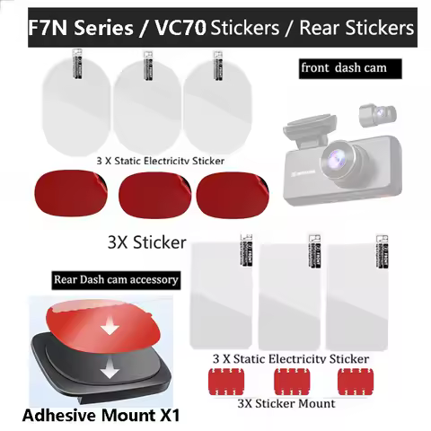 Adhesive Mount for REDTIGER F7N Series / F17 / VC70 Dash Cam Mount Electrostatic Stickers for , Stro