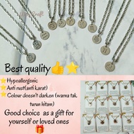 12 Constellation Horoscope Symbol Stainless Steel Zodiac Sign Pendant Necklace Thick Chain