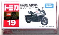 全新 Tomica 19 新車貼 鈴木 Suzuki Katana 刀鋒銀 重機車（附人偶） 停產 Tomy 多美小汽車