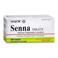 Major Senna 8.6 mg Natural Vegetable Laxative Tablets - Made with Sennosides - Promotes Occasional C