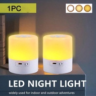 1PC Mini Night Light, Soft Dim Light, Rechargeable Touch Night Light With Dimming, Bedside Table Lam