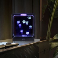 仿真LED電子魚缸水母水族箱寵物創意氛圍燈桌面風水擺件裝飾禮物 w6860