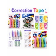 5PCS 30m Correction Tape 150m/6PCS 12m Correction Tape 72m/12m Pressed Correction Tape School Office