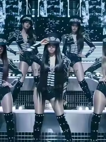 Kpop Girl Outfit, Group Performance New Jazz Dance and Song Costume, Adult Bar Group Street Dance Co