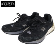 New Balance M992BL 992 麂皮低筒運動鞋，尺寸 25.5（二手）