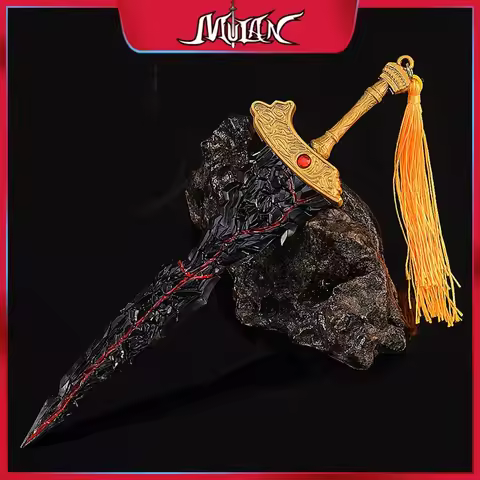 8.66inch Eledns Weapon Maliketh's Black Blade Metal Model Game Rings Peripherals Japanese Real Steel