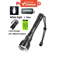 CMOCO Diving Flashlight 2500 Lumens 30W Led Waterproof Depth 150 Meters White Light