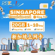Singapore Travel Sim Card Unlimited internet【1-10 days Unlimited data，20GB High speed data】【✅ Hotspot】【✅ TOPUP】【✅ ESIM】