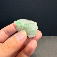 瀚玉珠寶 天然緬甸玉貔貅 水綠貔貅 綠珠起光 貔貅翡翠 送禮好物